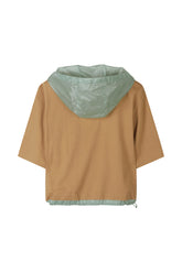 Detachable Hoodie Round Neck Crop T-shirt - Recode Global